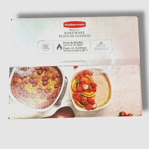 Rubbermaid Duralite Bakeware Set 2-Piece Lightweight Chip-Resistant Oven Broiler